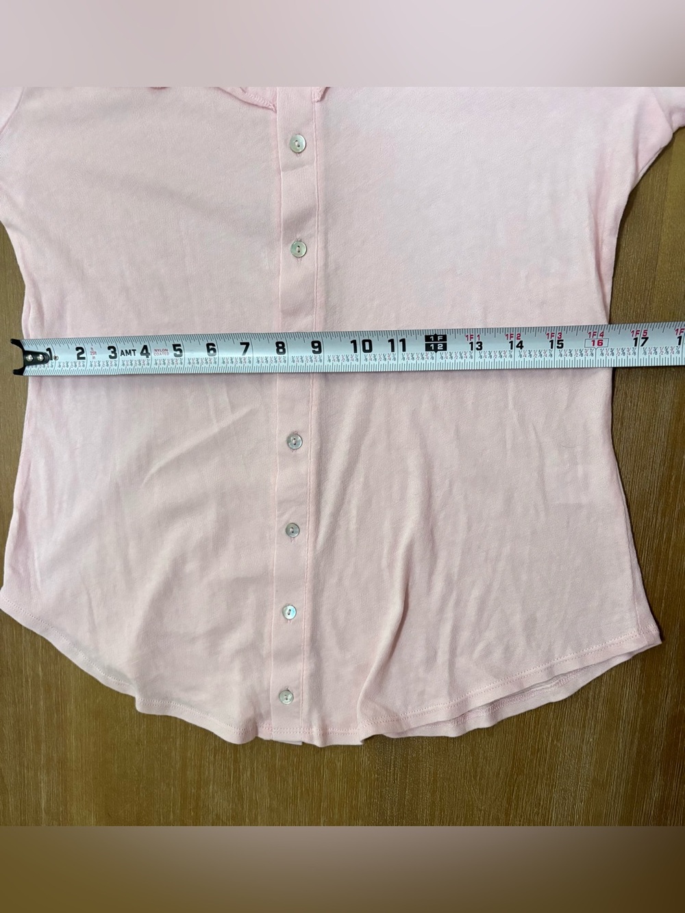 Chaser Pale Pink Ruffle Button-Down Top - Picture 10 of 12